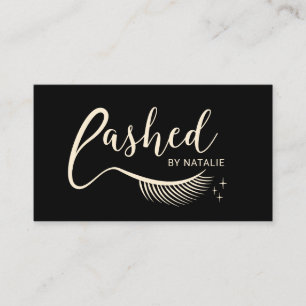 Uitgebreide Eyelash Extensions Makeup Artist Black Visitekaartje