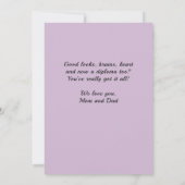 Uitgebreide felicitaties Afstuderen Afstuderen Pet Kaart (Achterkant)