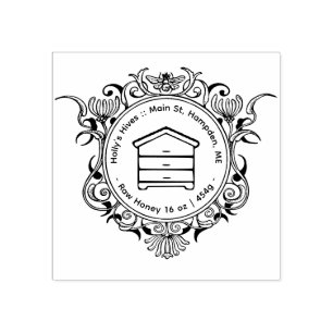 Uitgebreide Honeybee Lijst HONEY bijenkorf en net  Rubberstempel