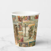 Uitgebreide  kerstbekkencollage papieren bekers (Voorkant)