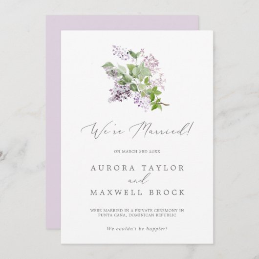 Uitgebreide Lila aankondiging (Voorkant / Achterkant)