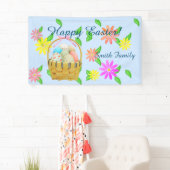 Uitgebreide paasmandje en bloemen spandoek (Insitu)