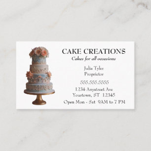 Uitgebreide Roos Cake Baker Cake Shop Bake Shop Visitekaartje