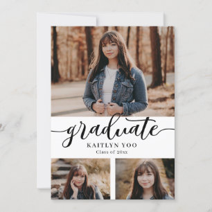 Uitgebreide smaak Editable Color Afstuderen Invita Kaart