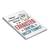 Uitgebreide tandheelkundige receptionist Funny Fro Notitieboek (Rechterzijde)