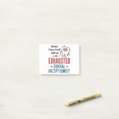 Uitgebreide tandheelkundige receptionist Funny Fro Post-it® Notes (Op bureau)