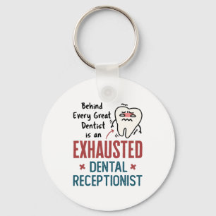 Uitgebreide tandheelkundige receptionist Funny Fro Sleutelhanger