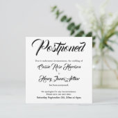 Uitgebreide Uitgestelde Wedding White aankondiging (Staand voorkant)