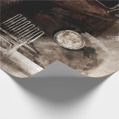 Uitgebreide vuilnisauto cadeaupapier (Hoek)