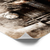 Uitgebreide vuilnisauto poster (Hoek)