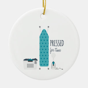 Uitgedrukt voor tijd keramisch ornament