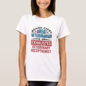 Uitgegraven veterinair receptionist t-shirt (Voorkant)