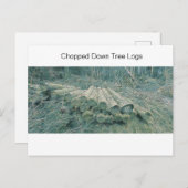 uitgehakte boomstammen feestdagenkaart (Voorkant / Achterkant)