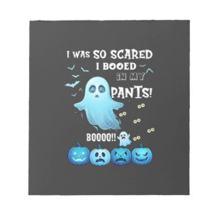 Uitgejoelde Broeken Halloween Geest Blauwe Pompoen Notitieblok