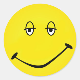 uitgelekt ronde sticker