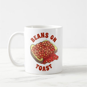 Uitgelekte bonen op Toast UK British Cuisine Food Koffiemok