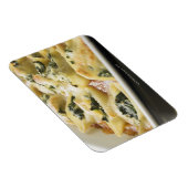 Uitgelekte deegschelpen met spinazie magneet (Rechterzijde)