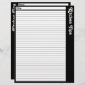 Uitgelijnde keukentips Pagina's (blanco) (Voorkant / Achterkant)
