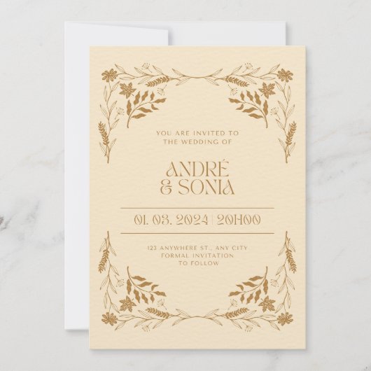 Uitgenodigd voor de Widding Kaart (Voorkant)