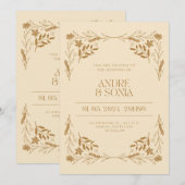 Uitgenodigd voor de Widding Kaart (Voorkant / Achterkant)