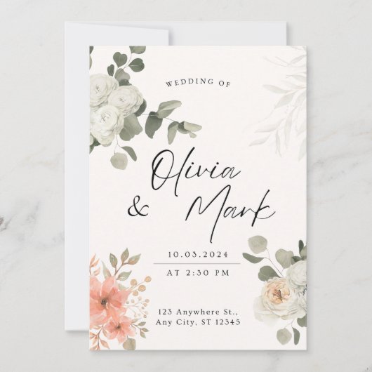 Uitgenodigd voor de Widding Kaart (Voorkant)