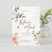 Uitgenodigd voor de Widding Kaart (Staand voorkant)