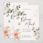 Uitgenodigd voor de Widding Kaart (Voorkant / Achterkant)