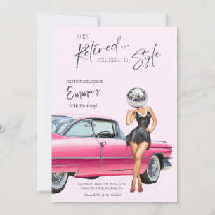 Uitgenodigde Roze Cadillac Aangepaste Uitnodiging