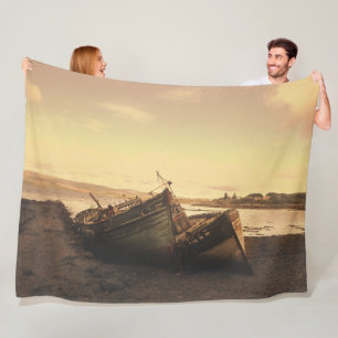 UITGEPUT FLEECE DEKEN