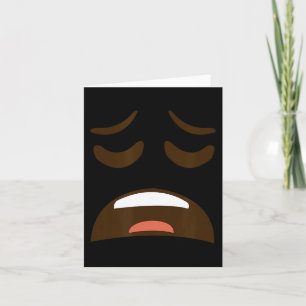 Uitgeput Vermoeid Gezicht Emoticon Kostuum Eenvoud Kaart