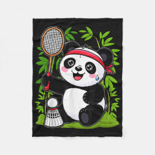 Uitgeputte Badminton Panda - Grappige Schattigee S Fleece Deken