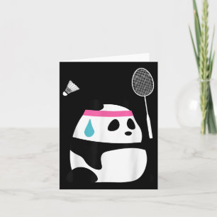 Uitgeputte Badminton Panda - Grappige Schattigee S Kaart