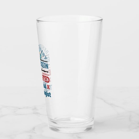 Uitgeputte Chirurgische Technoloog Grappige Scrub  Glas (Links)