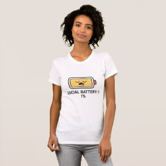 Uitgeputte Schattigee batterij T-shirt