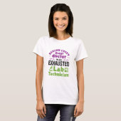 Uitgeputte technicus van Lab T-shirt (Voorkant volledig)