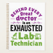 Uitgeputte technicus van Lab-technicus Planner (Voorkant)