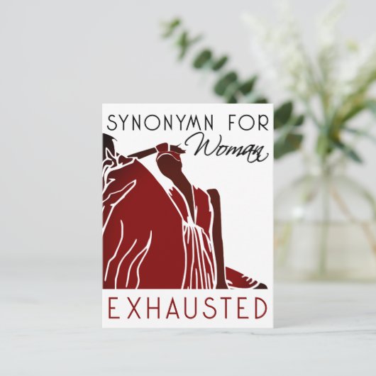 UITGEPUTTE VROUW BRIEFKAART (Staand voorkant)