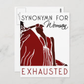 UITGEPUTTE VROUW BRIEFKAART (Voorkant / Achterkant)