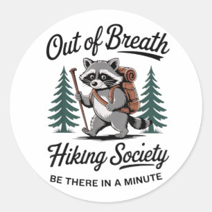Uitgeputte Wandelvereniging Funny Wandelen Ronde Sticker