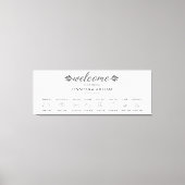 Uitgerekt canvas Bruiloft Tijdlijn bord (Voorkant)