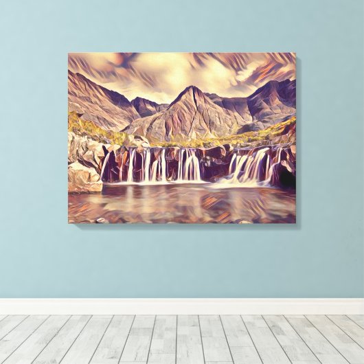 Uitgerekt Canvas Eiland van skye fee zwembaden (Insitu (Houten vloer))