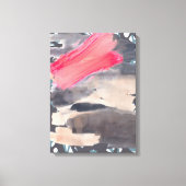 Uitgerekt Canvas Grijs Rood Abstract Collage (Voorkant)