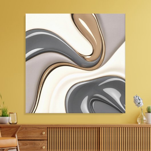 Uitgerekt canvas print in stijlvolle grafiek (Insitu (Woonkamer))