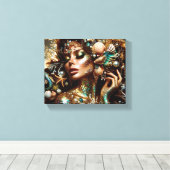 Uitgerekt canvas zeemeermin (Insitu (Houten vloer))