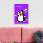 Uitgerekte Canvas Bumblebee Pinguïn Afdruk (Insitu (Woonkamer))