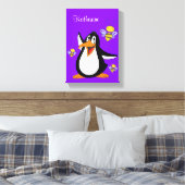 Uitgerekte Canvas Bumblebee Pinguïn Afdruk (Insitu (Slaapkamer))