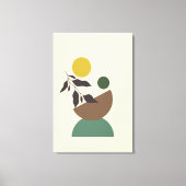 Uitgerekte Grote Afgewerkte Boho Moderne Muurkunst Canvas Afdruk (Voorkant)