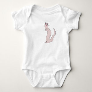 Uitgerekte kat baby top