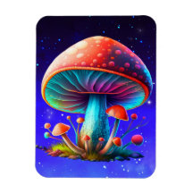 Uitgeruimd Rainbow Amanita Muscaria Magnet