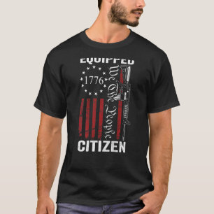 Uitgeruste burger - Pro Pistolen 2e wijziging AR15 T-shirt